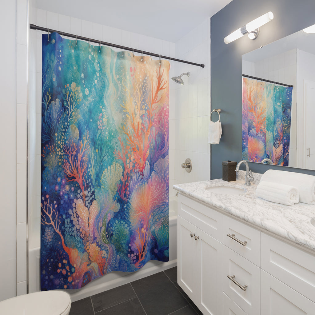 Reef Garden Glow Shower Curtain
