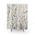 Minimal Wild Stem Shower Curtain