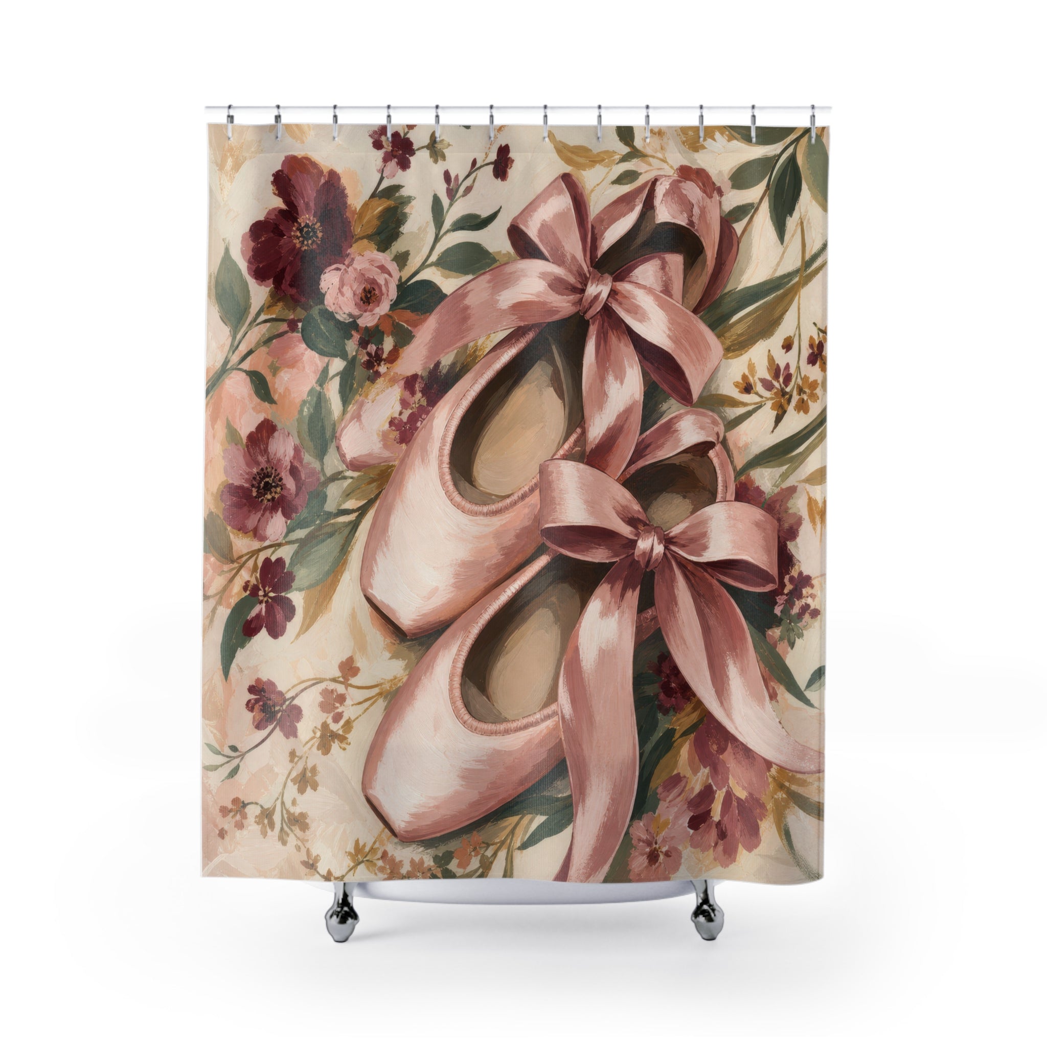 Ballet Slipper Bows Shower Curtain