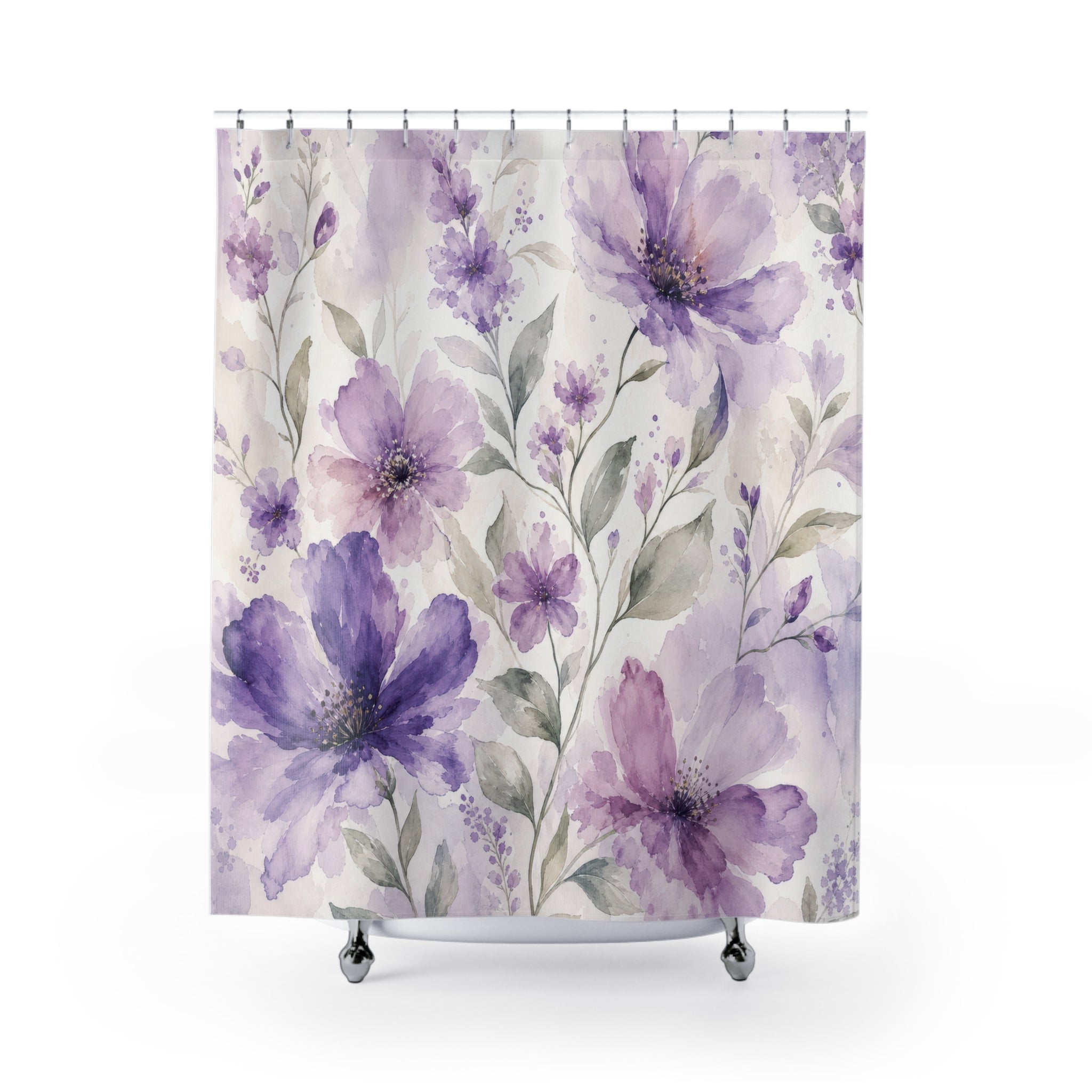 Purple Lavender Flower Shower Curtain