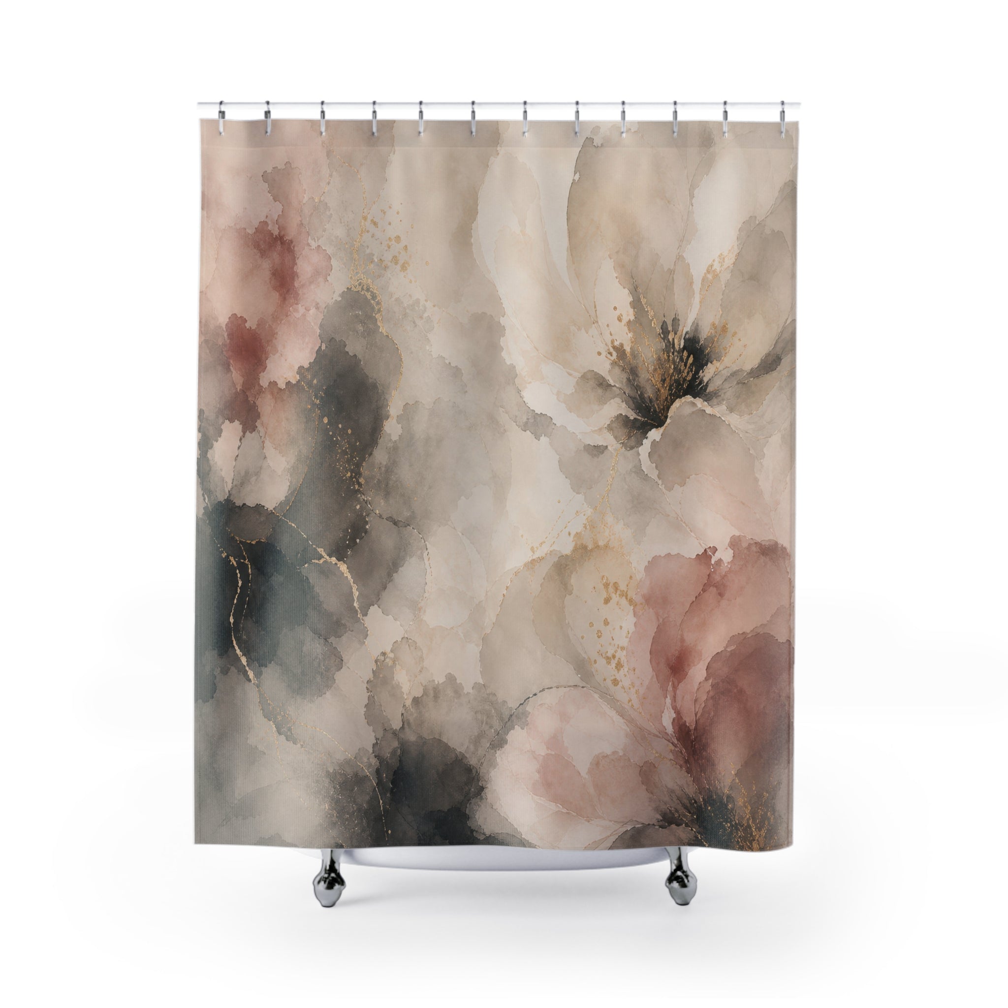 Watercolor Flower Shower Curtain