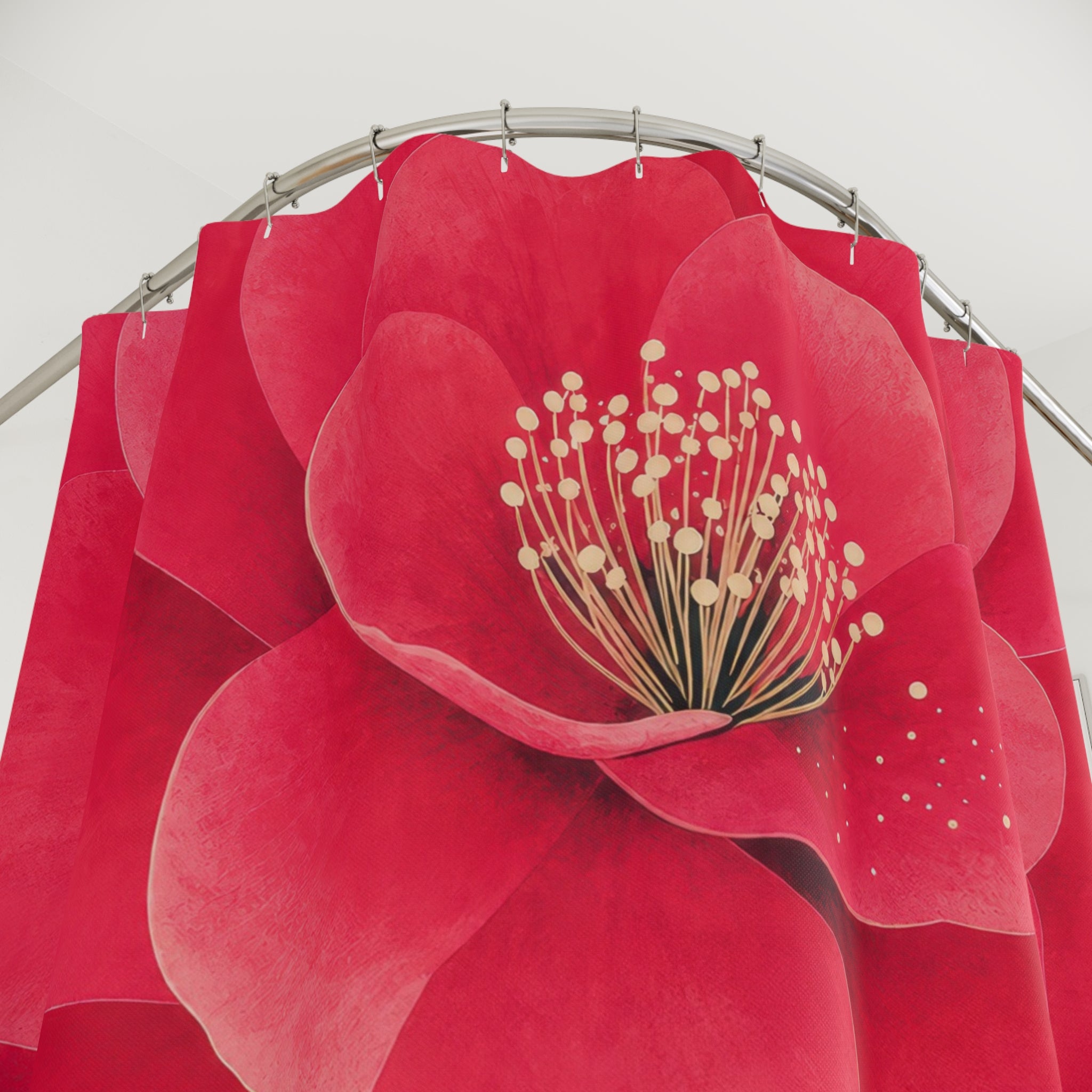 Hot Flower Pink Shower Curtain