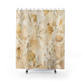 Beige Floral Shower Curtain