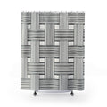 Black White Geometric Shower Curtain