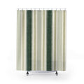 Sage Green Striped Shower Curtain