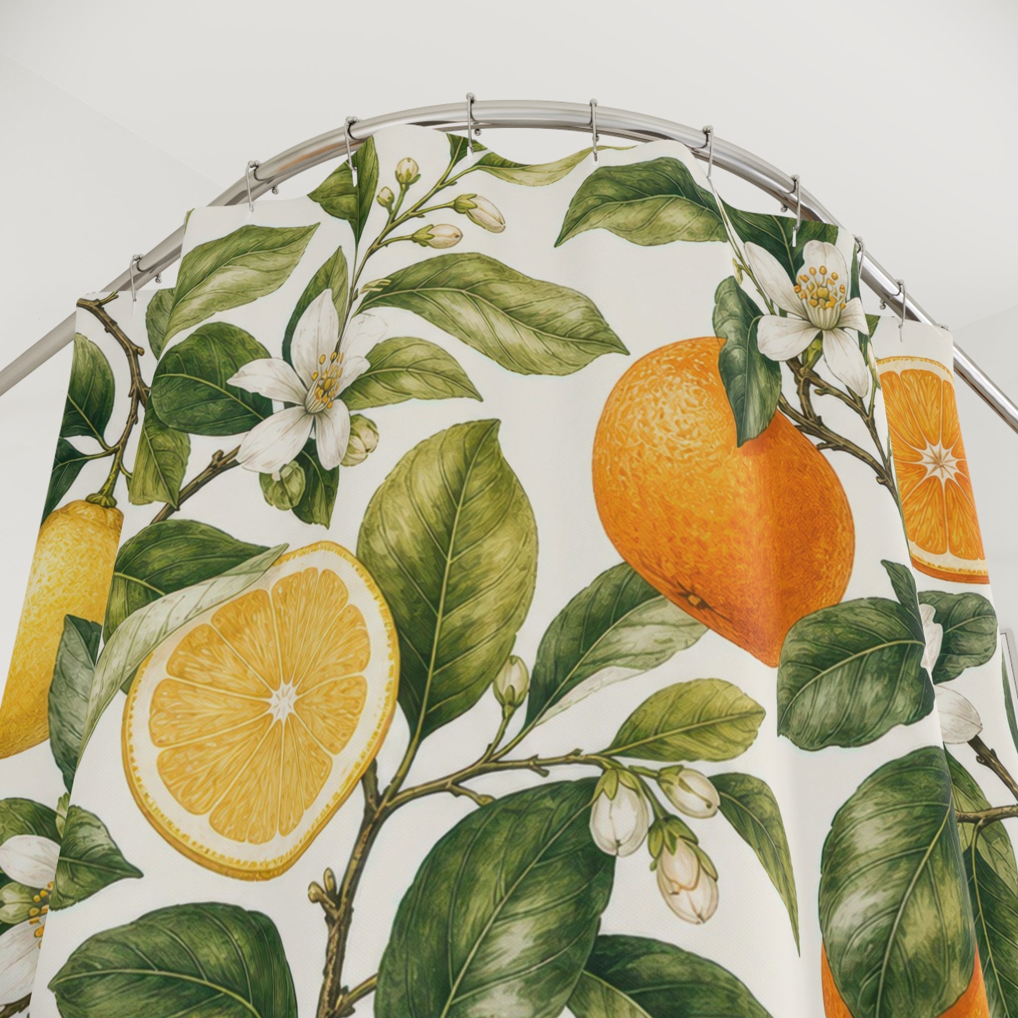 Citrus Botanical Fruit Shower Curtain