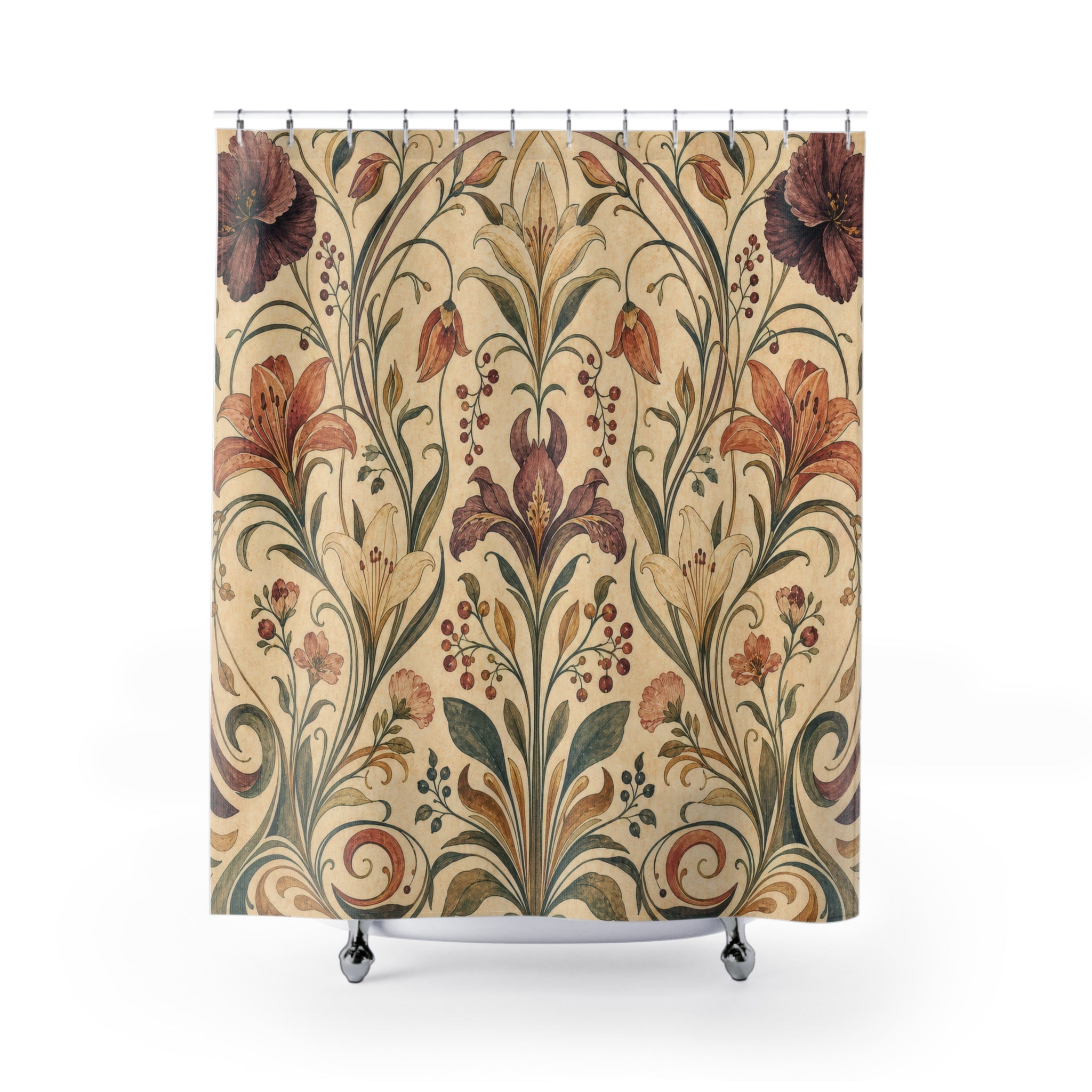 Art Nouveau Lily Shower Curtain