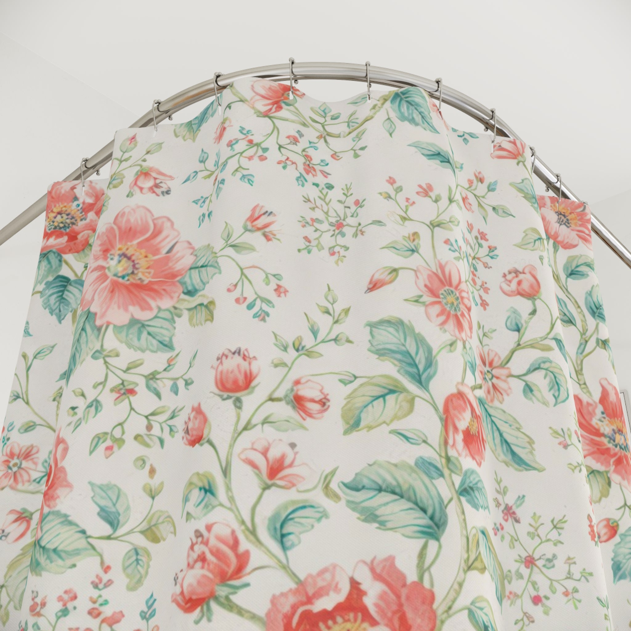 Vintage English Cottage Floral Shower Curtain – Chintz