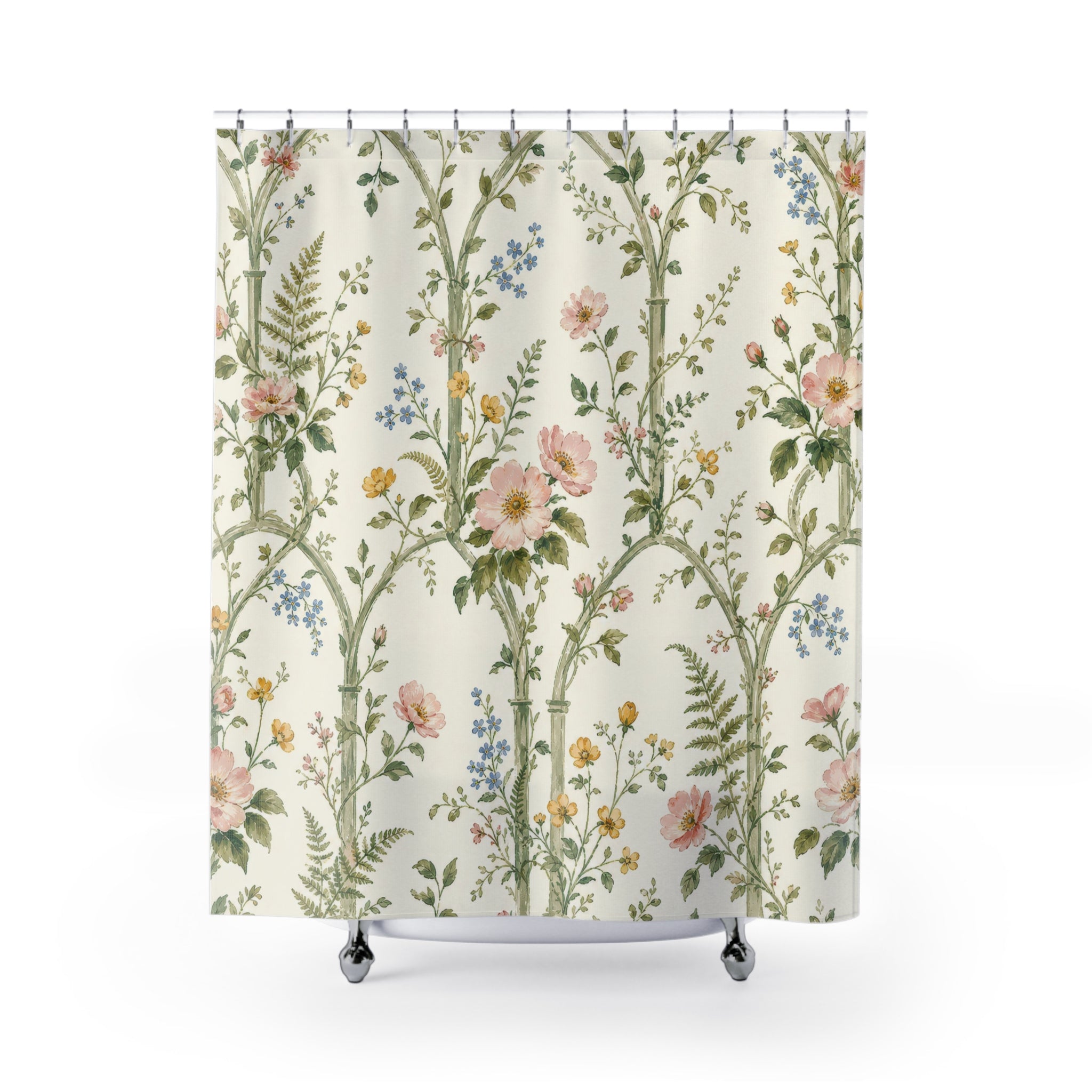 Floral Botanical Cottagecore Shower Curtain