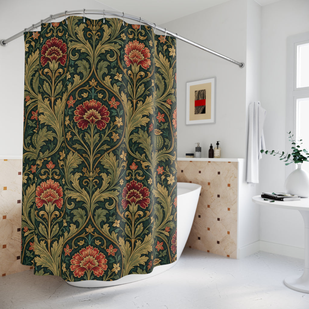 William Morris Acanthus Floral Shower Curtain