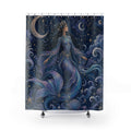 Blue Mermaid Moon Star Shower Curtain