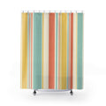 Pastel Retro Vertical Stripe Striped Shower Curtain