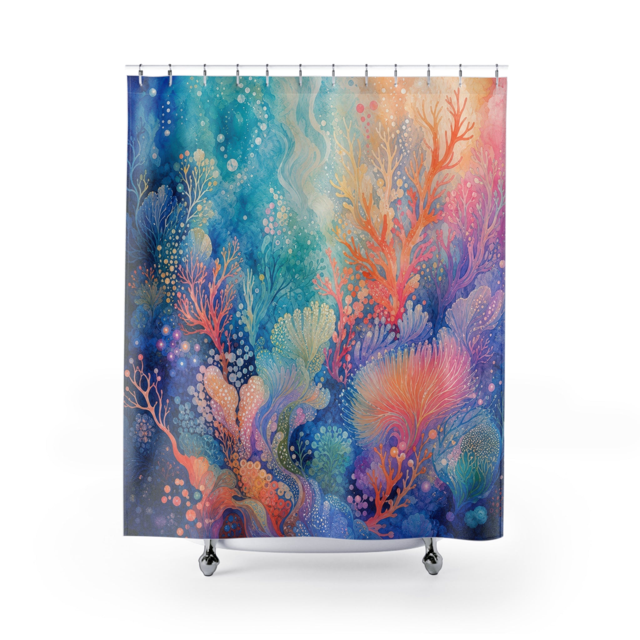 Reef Garden Glow Shower Curtain