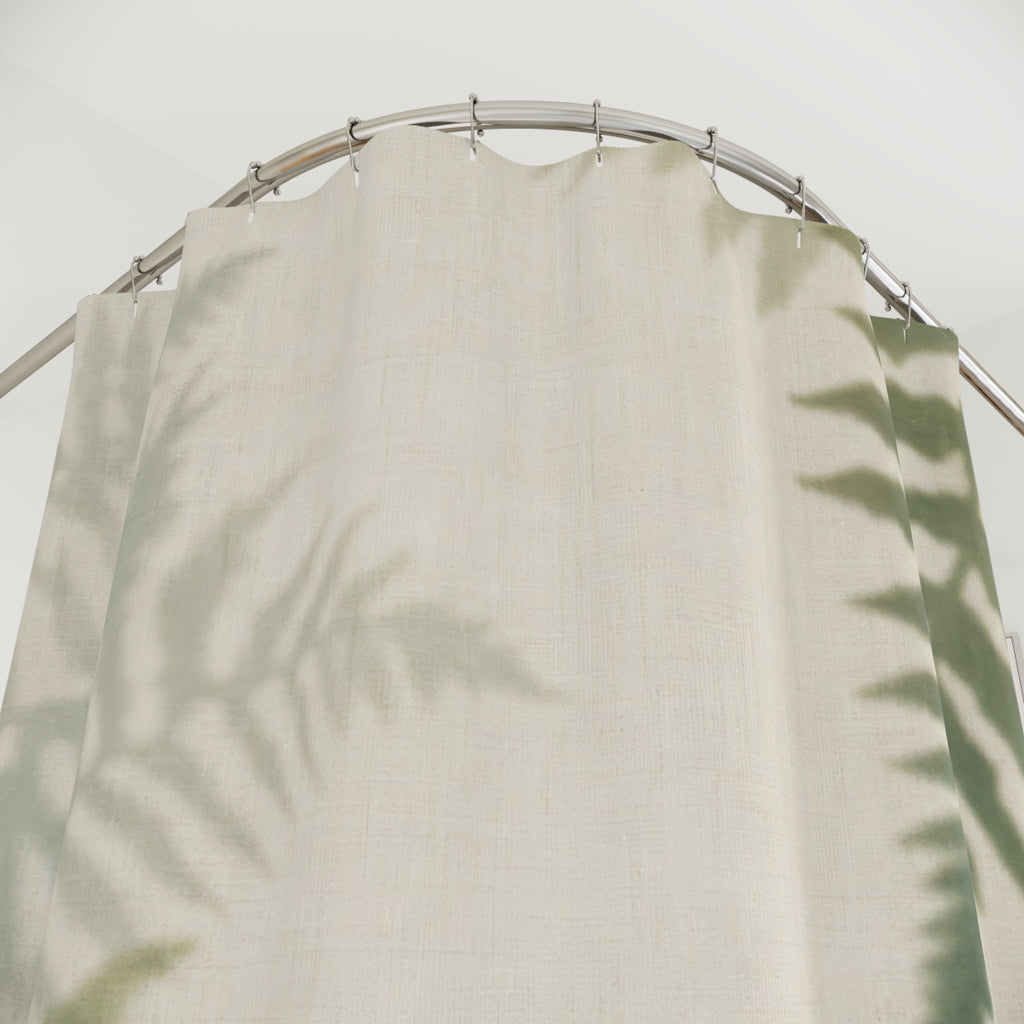 Green Botanical Fern Shower Curtain