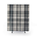 Gray White Check Shower Curtain