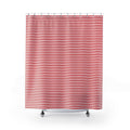 Red White Modern Pinstripe Shower Curtain