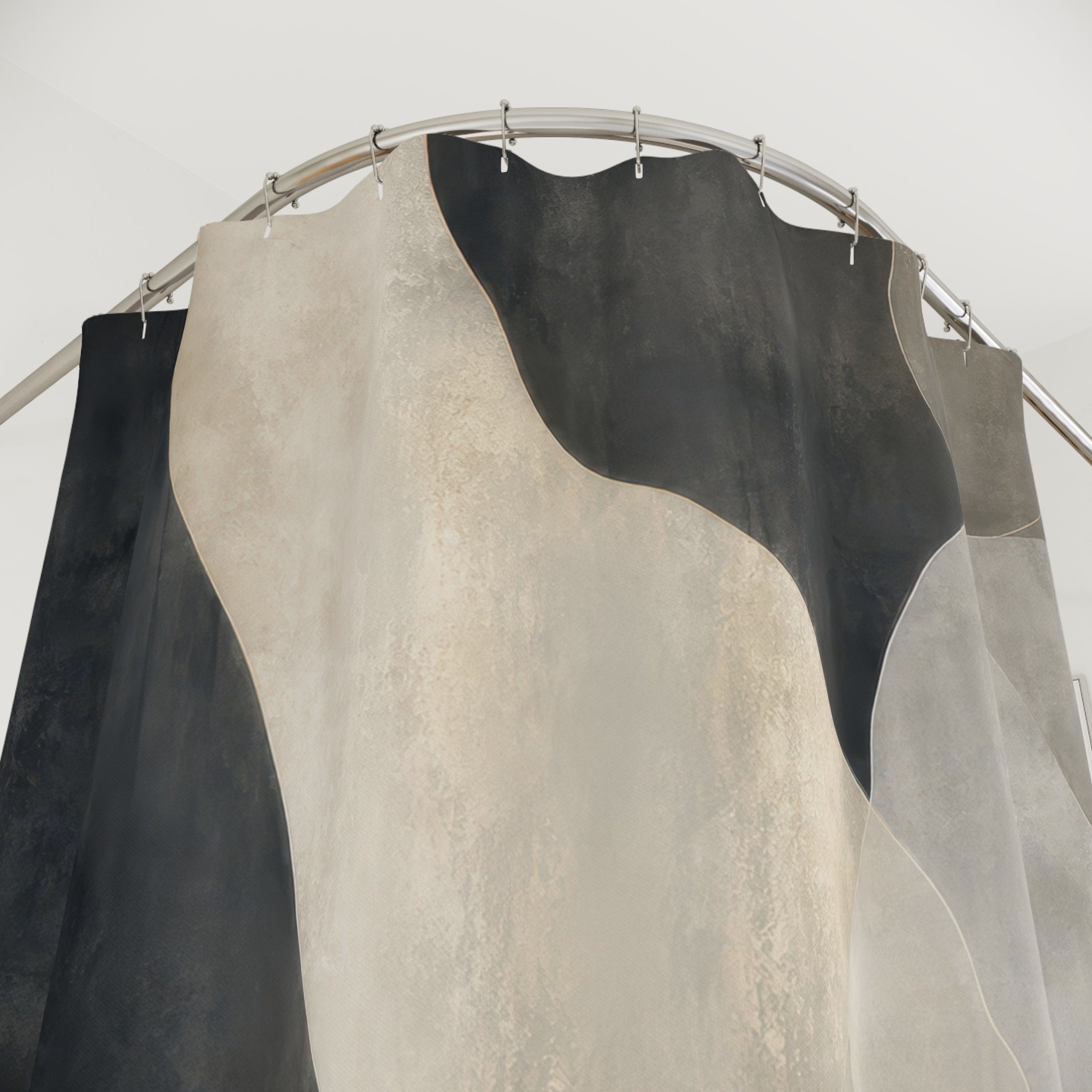 Black and Green Shower Curtain