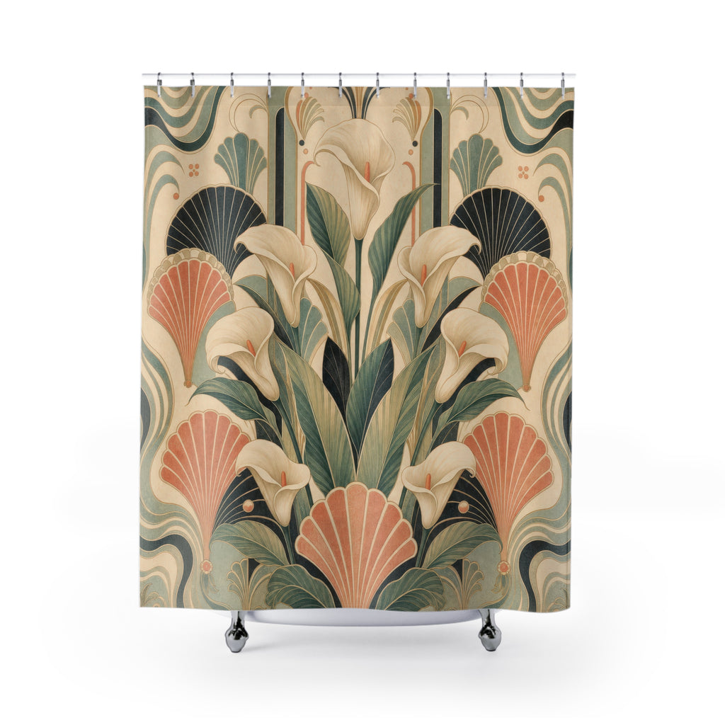 Art Deco Lily Shower Curtain
