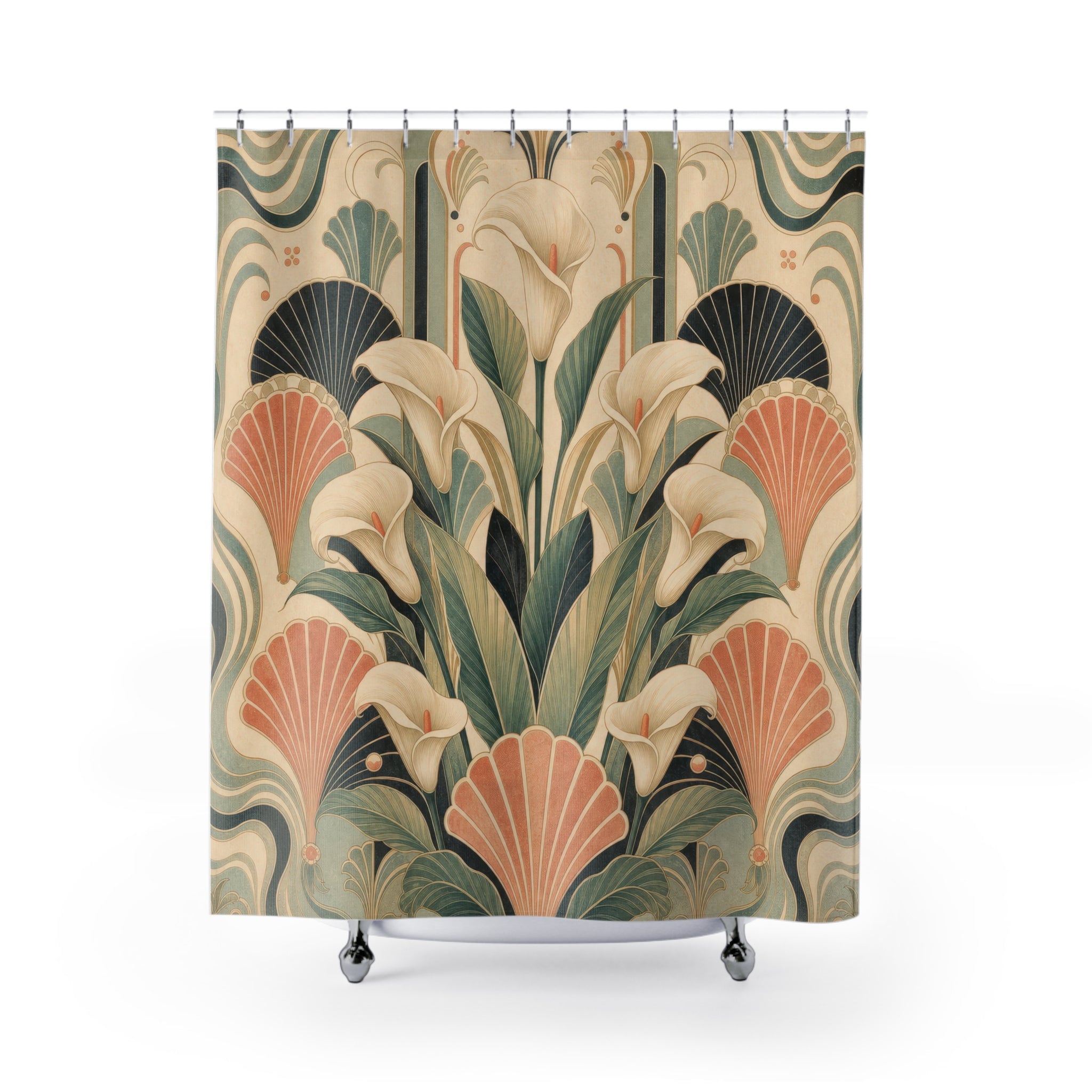Art Deco Lily Shower Curtain