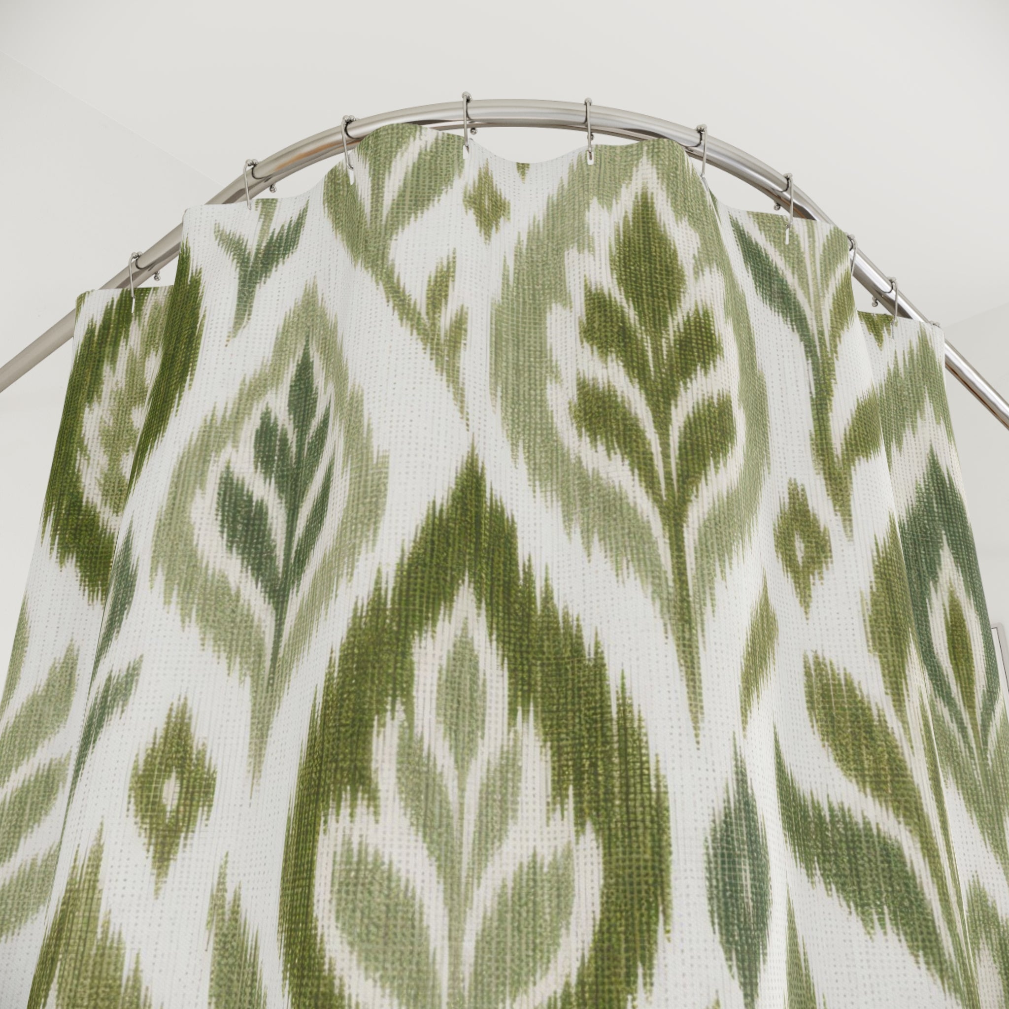 Ikat Leaf Shower Curtain