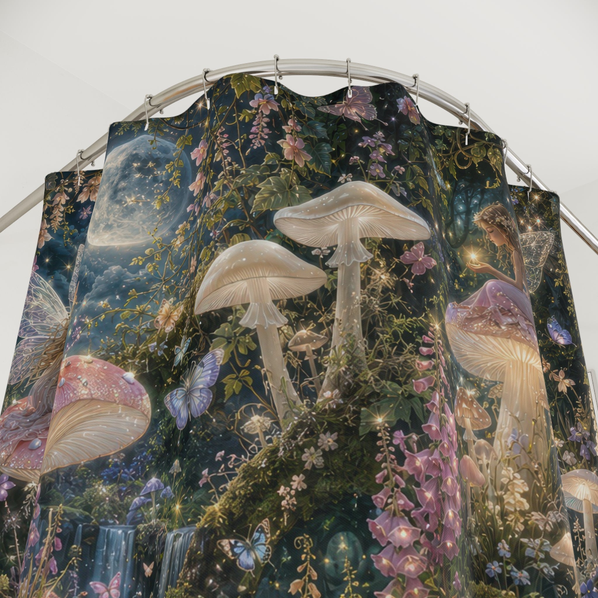 Fairycore Shower Curtain: Botanical Garden