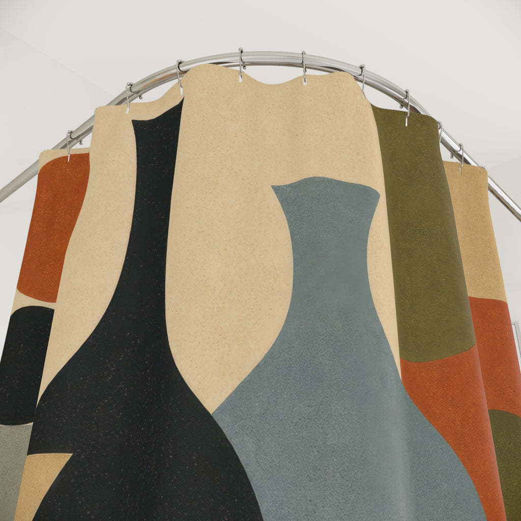 Mid Century Still Life Shower Curtain