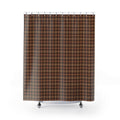Warm Neutral Plaid Shower Curtain – Brown, Tan & Rust
