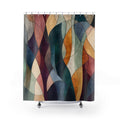 Jewel Tone Geometric Shower Curtain