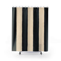 Ivory White Cabana Stripe Shower Curtain
