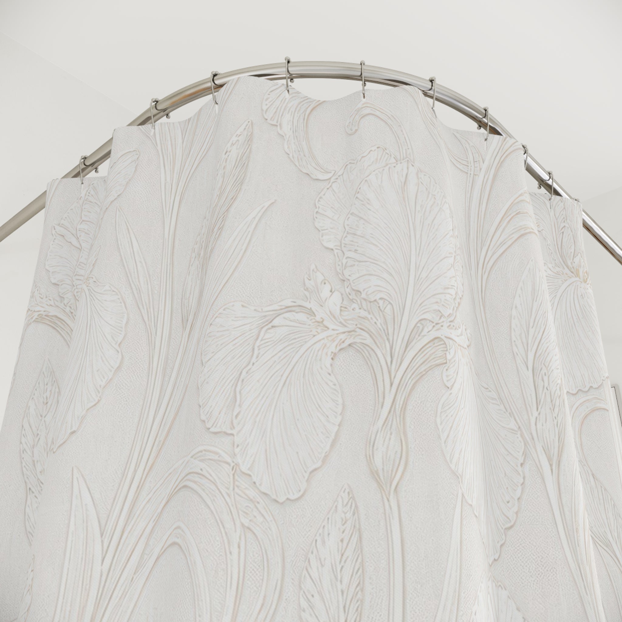 White Iris Shower Curtain