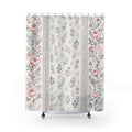 Pink Gray Floral Shower Curtain