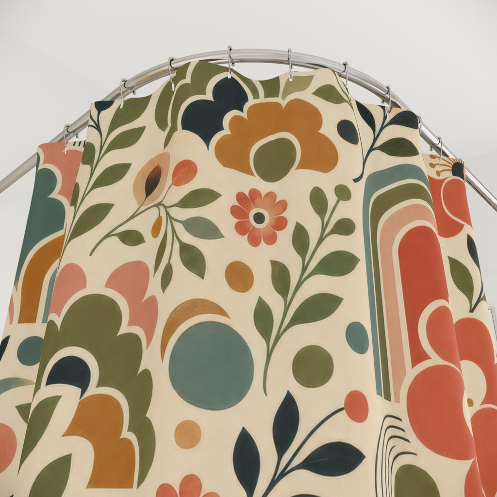 Retro Chic Shower Curtain
