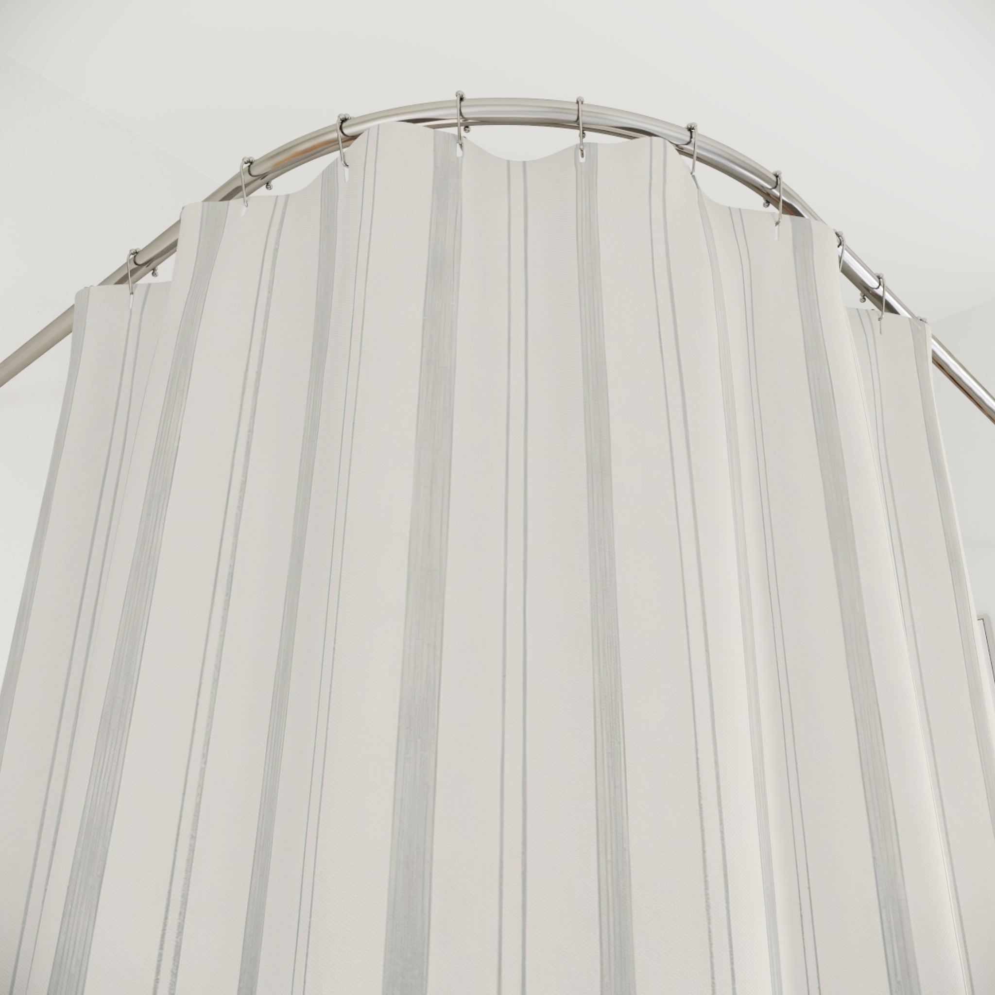 Ombre Grey Pinstripe Shower Curtain