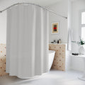 Grey and White Herringbone Shower Curtain