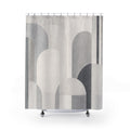 Grey White Geometric Shower Curtain