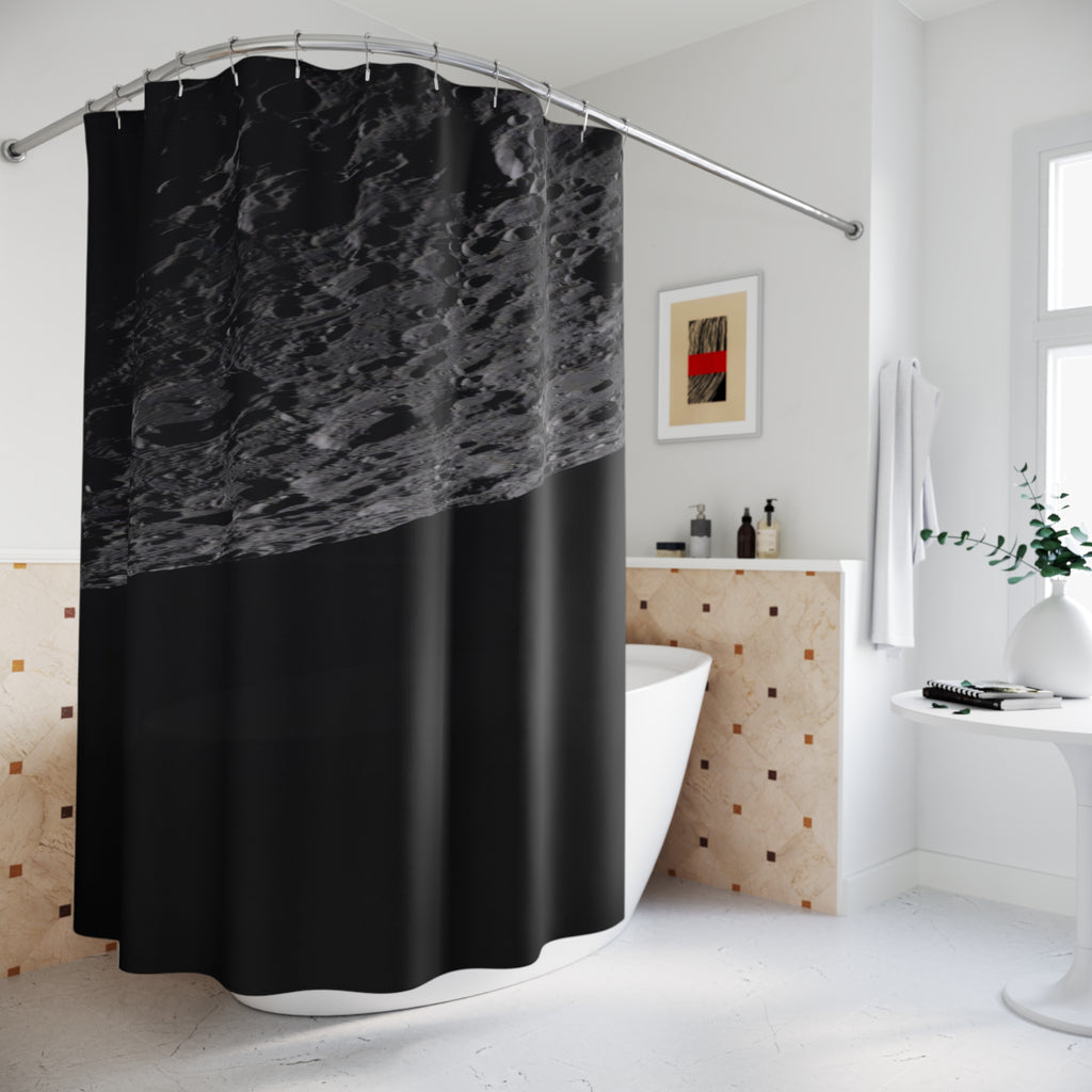 Moon Shower Curtain: Lunar Surface Photo