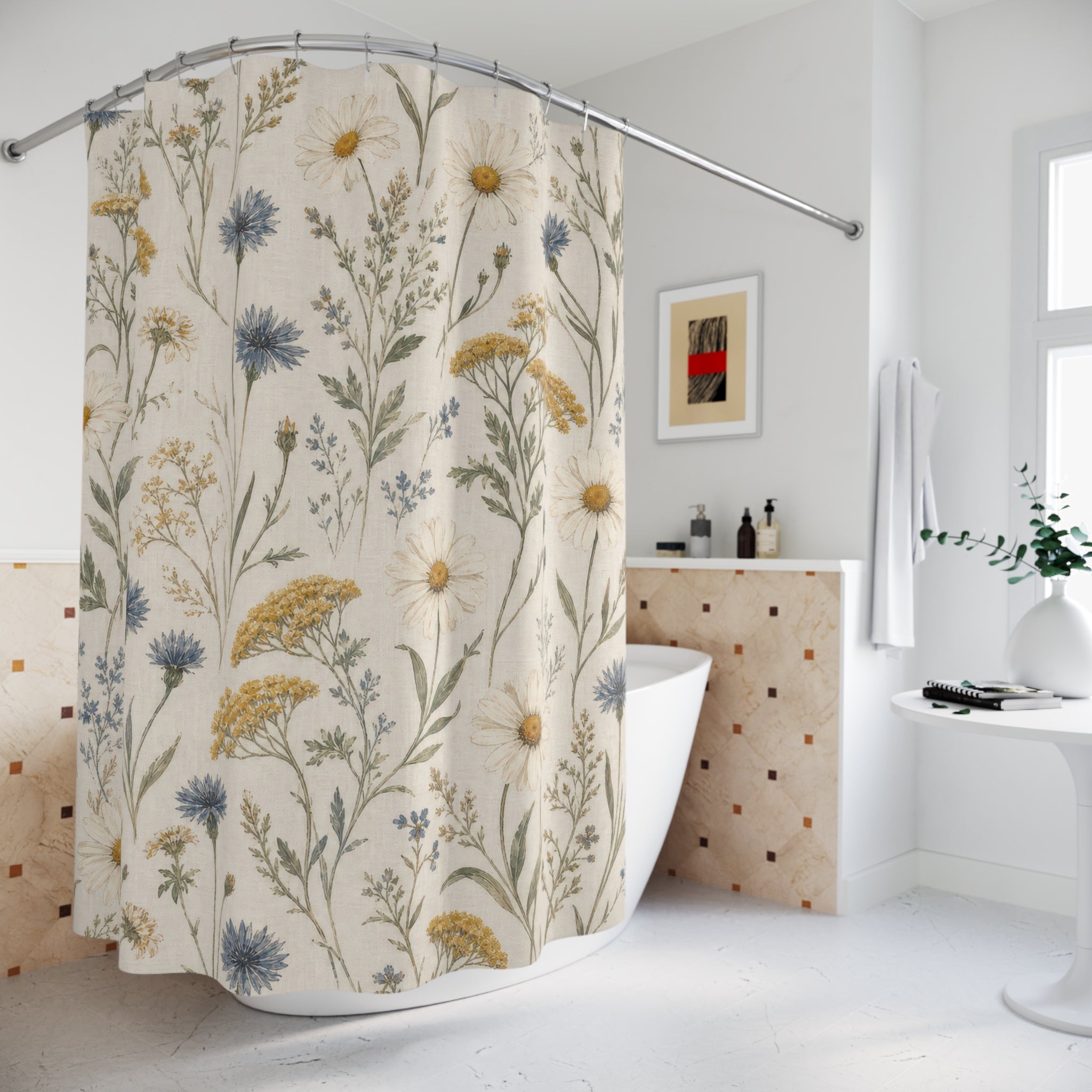 Rustic Wildflower Shower Curtain