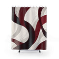 Modern Abstract Ribbon Red Shower Curtain