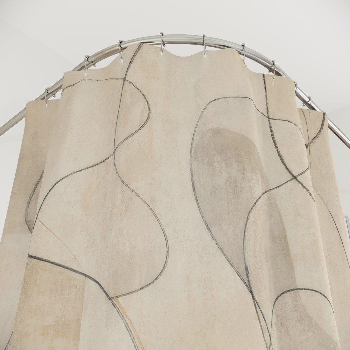 Minimalist Line Abstract Shower Curtain