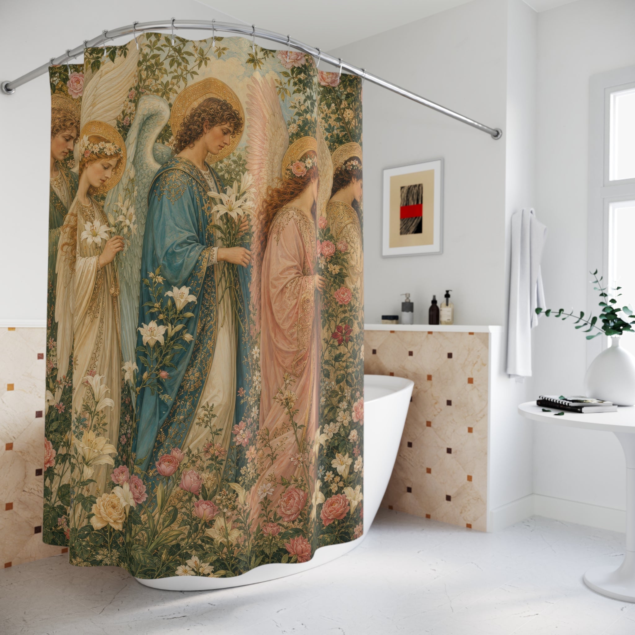 Garden Angel Shower Curtain