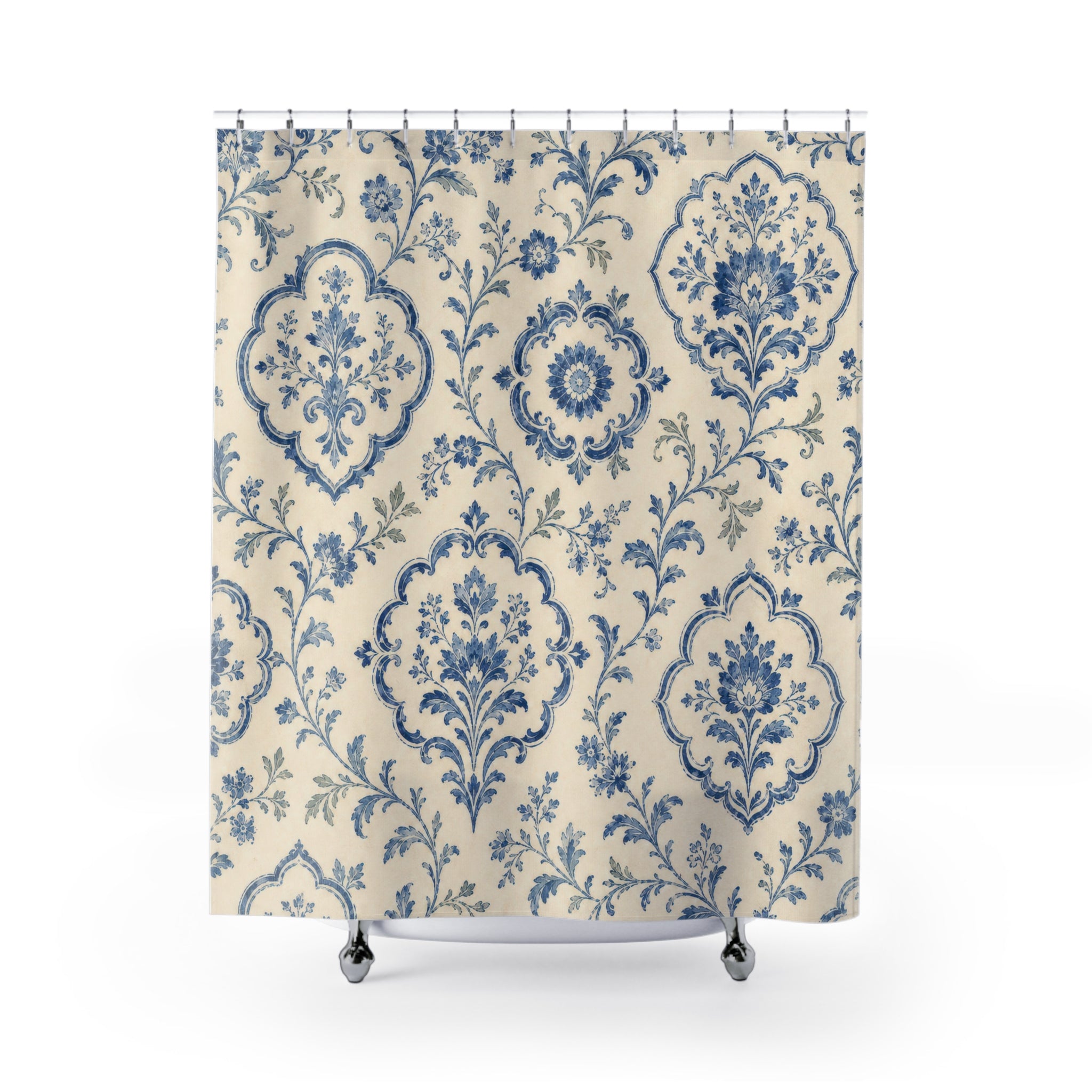 French Country Floral Vintage Farmhouse Cottage Shower Curtain
