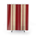 Red White Cabana Stripe Shower Curtain