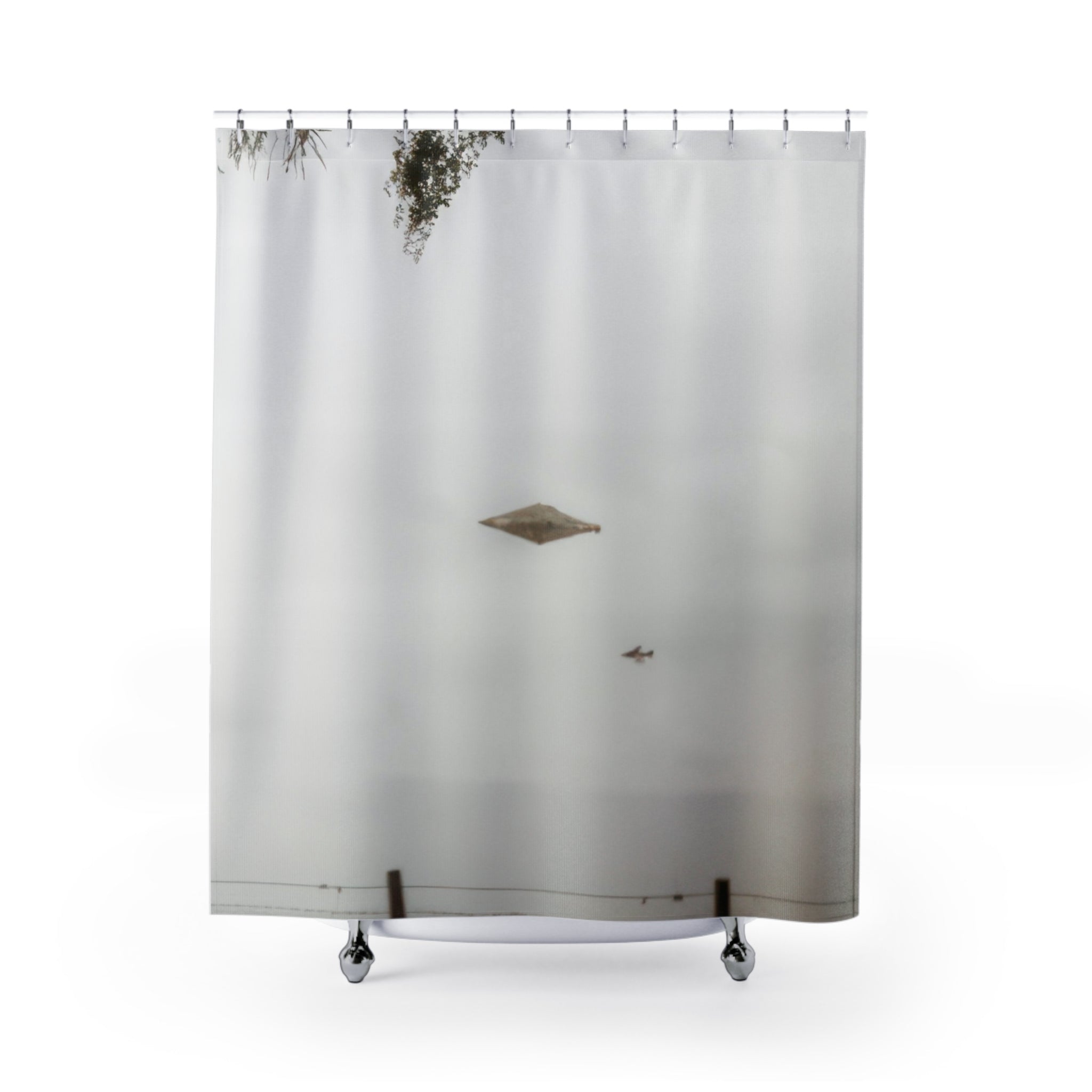 UFO Shower Curtain: Calvine Photo Inspired Black White