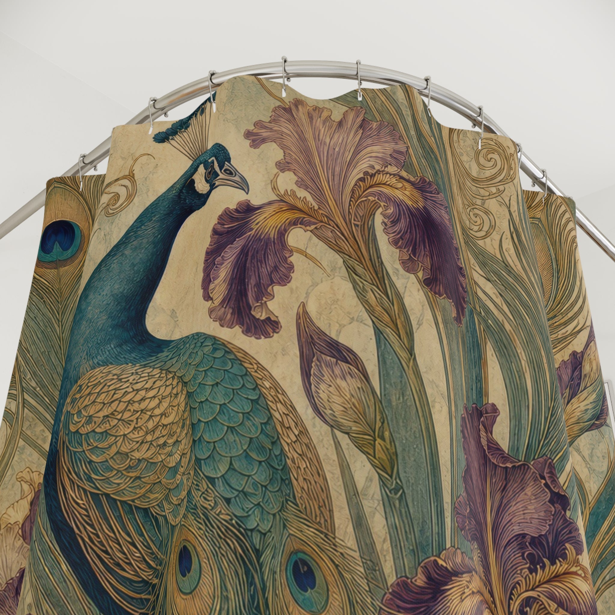 Art Nouveau Peacock Shower Curtain
