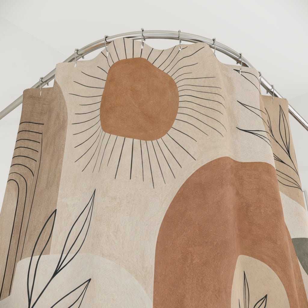 Modern Boho Organic Arch Shower Curtain