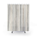 Weathered White Gray Wood Look Shower Curtain