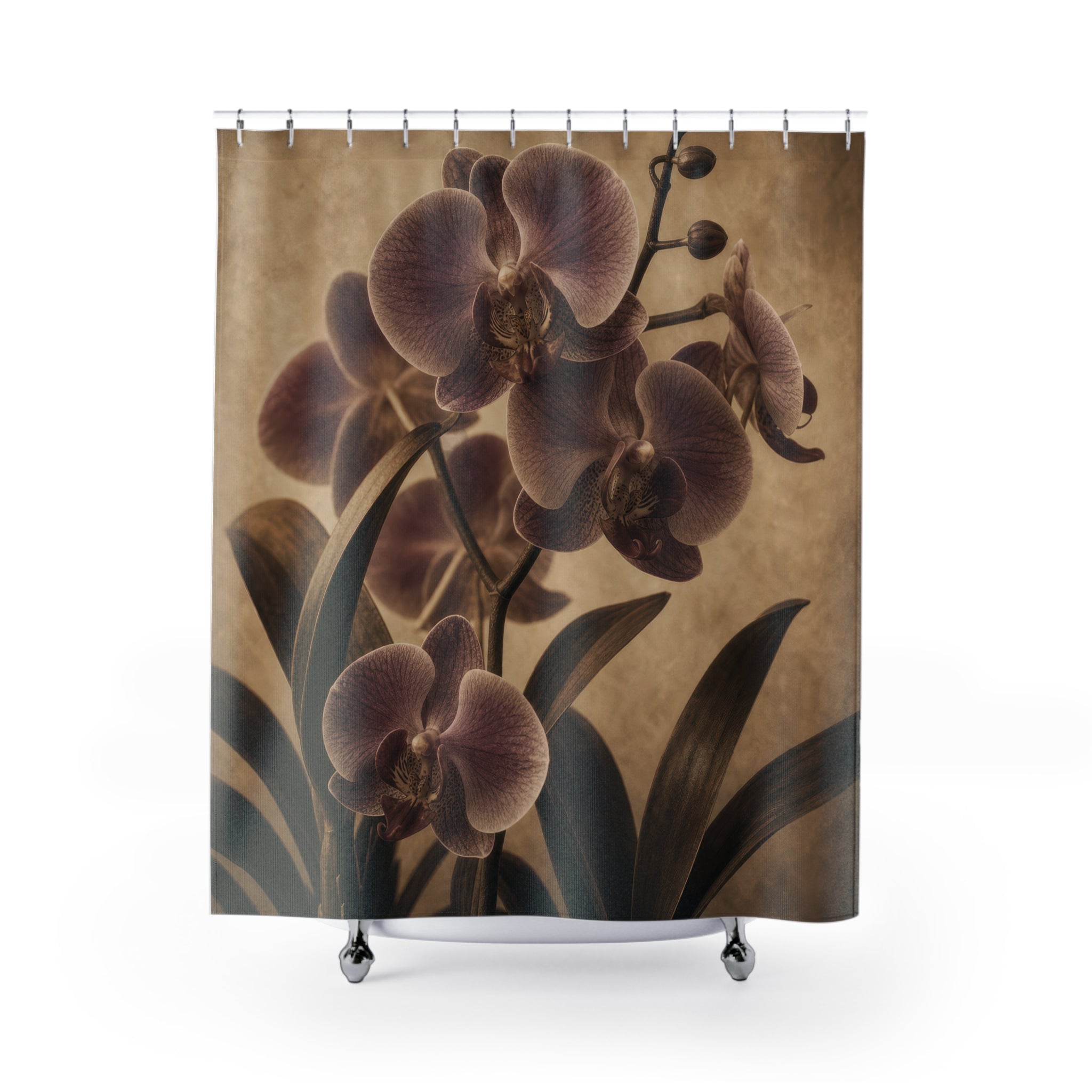 Vintage Orchid Photo Shower Curtain