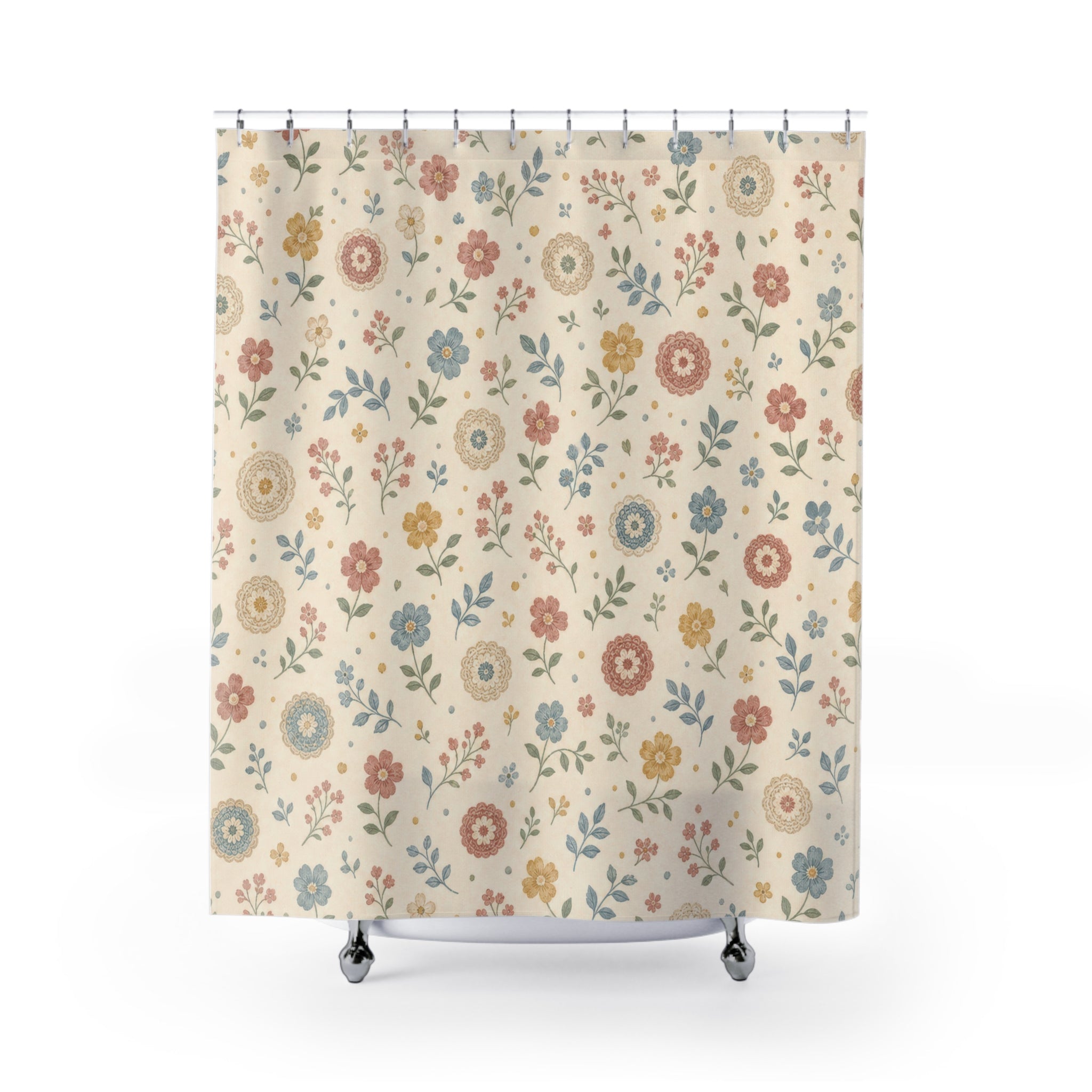 Cottagecore Floral Shower Curtain