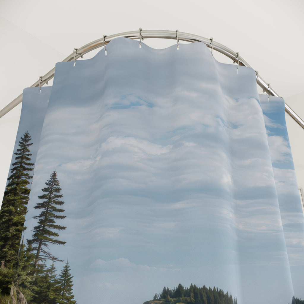 Rocky Coastal Landscape Shower Curtain
