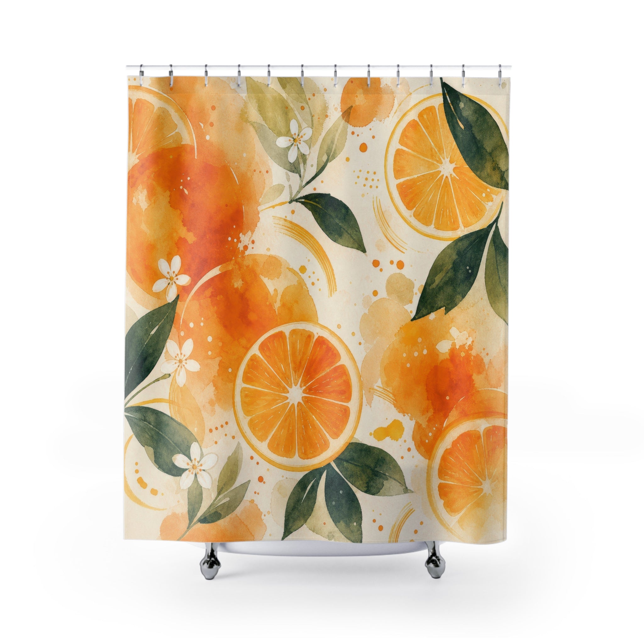 Citrus Fruit Orange Shower Curtain